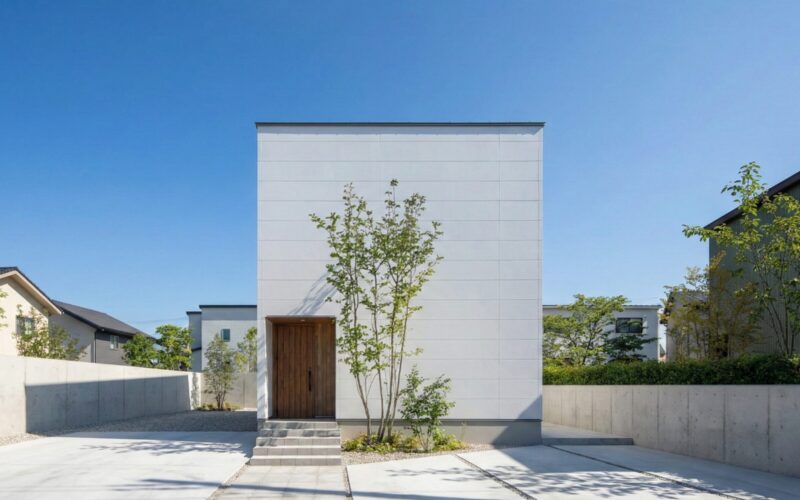閑静な住宅街に建つ白い箱　＜さいたま市＞