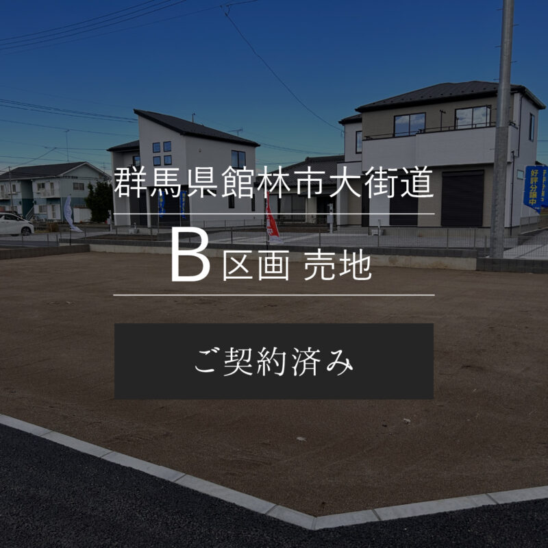 群馬県館林市大街道B区画 売地